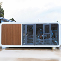 Résidence de capsule spatiale de luxe personnalisée, confortable, en forme de cabine Apple, conteneur, micro-maison miniature avec un design compact haut de gamme, modulaire