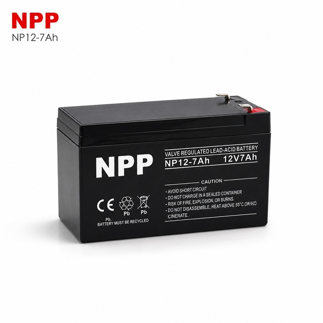 NPP NP12-7Ah Rechargeable Sealed Lead Acid 12V 7Ah Battery