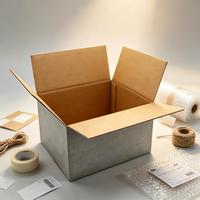 Boîte aux lettres pliable robuste en carton kraft brun, personnalisable, ondulée, avec revêtement UV, biodégradable et écologique