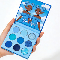 Palette de maquillage vegan de luxe DIY pour les yeux, 9 couleurs nude mates et pailletées, haute pigmentation, marque privée