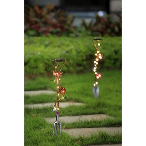 Lámpara Solar de Jardín con Forma de Pala, Horquilla, Mariposa, Libélula y Flor, Cadena de Luces LED para Decoración de Exteriores, Patio, Jardín y Césped - Product Image 4