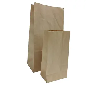 SP628 حقائب ورقية للطعام للمطاعم من الورق الكرافت البني للوجبات السريعة قابلة للطباعة وصديقة للبيئة للأحجام المخصصة للبيع بالجملة