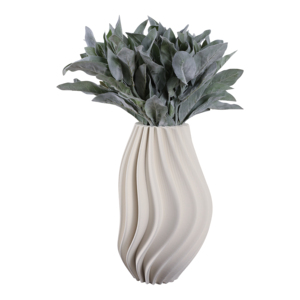 Vaso Scultoreo Scanalato per Arredamento Soggiorno, Elemento Decorativo per Camera da Letto, Comodino, Ufficio, Scaffale, Tavolo Console - Product Image 2