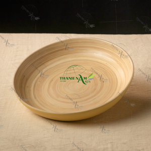 Plat de service décoratif écologique en fibre de bambou, léger, imperméable, durable, fait à la main, plateau à dîner pour fruits, cuisine à domicile - Product Image 1