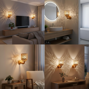 Faroles decorativos colgantes hechos de ratán tejido a mano (forma cilíndrica alta) para un estilo costero y rústico. - Product Image 1