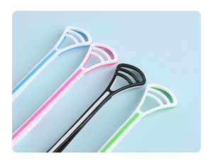 Limpiador de Lengua de Plástico <span class=keywords><strong>Vinsa</strong></span> al por Mayor, Raspador Ecológico para Uso Doméstico, Dispositivo para el Recubrimiento Lingual 01 con Logotipo Personalizado - Product Image 2
