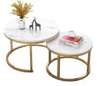 Meubles de salon Table basse à la mode Table basse en marbre Texture Rock Board