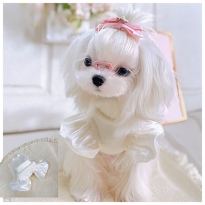 Cute Stretchy Turtleneck <b>Sweater</b> For Small <b>Dogs</b> Off White Solid Polyester Four Seasons Pet Clothes - Product Image 1