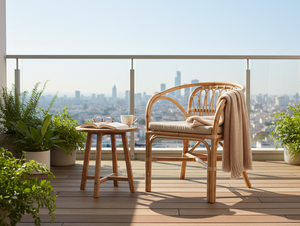 Fauteuil de loisirs en rotin moderne Dolvio, design tressé à la main, confortable et élégant, pour chambre, salon, appartement, hôtel, durable - Product Image 2