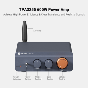 <span class=keywords><strong>Fosi</strong></span> Audio BT20A PRO TPA3255 Amplificador de potencia 300W X 2 Mini HiFi Estéreo Clase D Audio Sonido Home Theater Altavoz Amp - Product Image 2