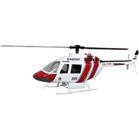 Helicóptero Roban RC Tamaño 470, Versión B206 RTF, Rojo y Blanco, Modelo Cal FIRE, GPS, Retorno Automático, Juguetes para Adultos