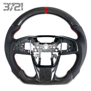 พวงมาลัยคาร์บอนไฟเบอร์สไตล์สปอร์ตสำหรับ Honda Civic Type R FK8 Si EX LX DX FC รุ่นปี 2016-2021 - Product Image 1