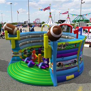 Jeu de défi Porte de football gonflable AFL Goal Soccer Toss pour carnaval en PVC et bâche avec accessoire souffleur - Product Image 1