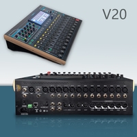 Console de mixage audio numérique professionnelle Paulkison V20 à 20 canaux, entrées multifonctions, puissance 55W, garantie 1 an, 20Hz-30kHz