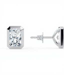 POOJA DIAMOND EYJ-89 14K 18K <b>Gold</b> Lab Grown Diamond <b>Emerald</b> Cut Stud <b>Earrings</b> IGI Certified Luxury Unisex Fine Jewelry Wholesale - Product Image 6