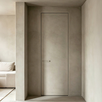 Fabricant de portes intérieures : Portes minimalistes en aluminium à cadre encastré, résistantes à l'humidité, avec revêtement latex et artistique pour villas.