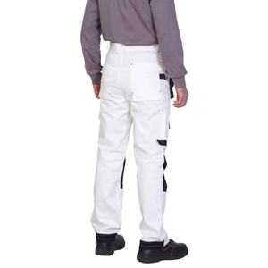 Vêtements de travail personnalisés pour hommes, qualité supérieure, pantalons de peintre, pantalons cargo en polyester blanc pour les travailleurs de la sécurité de l'automne - Product Image 2