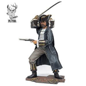 ของตกแต่งกลางแจ้งรูปปั้นกัปตันกัปตันโจรสลัดไฟเบอร์กลาสสแปร์โรว์ตัวการ์ตูนรูปปั้นเรซิน - Product Image 4