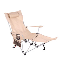 Chaise pliante inclinable de camping, mobilier d'extérieur portable en tissu Oxford, chaise lune pour la pêche, la plage, les pique-niques et l'usage domestique