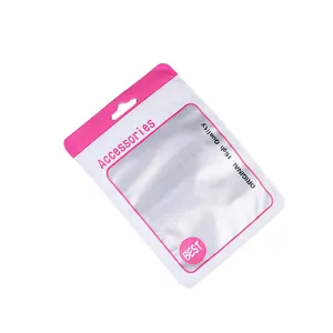 Customized USB Cable Packaging Plastic Bag Electronic Data Cable Mobile Phone Case Packaging Mylar Bag Resealable Zipper Bag