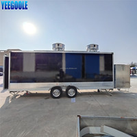 Caravane européenne et américaine, camion alimentaire carré, remorque exportation, produit personnalisé, vente directe d'usine