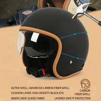 Casque de moto rétro demi-face, casques de moto vintage pour hommes et femmes, casque de scooter unisexe pour l'été, blanc, certifié DOT