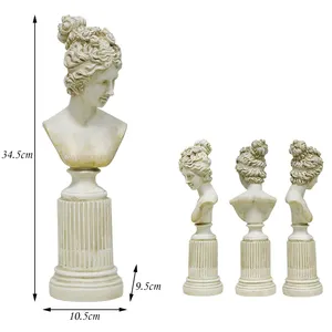 Redeco-figura de resina de lujo para decoración del hogar, estatua de busto