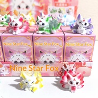 Nouvelle figurine en résine Renard à neuf queues, ornement créatif et tendance, jouet boîte mystère, décoration de bureau pour étudiants, vente en gros, thème animal