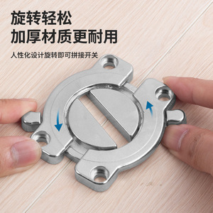 Combined Connector Planar Connector Zinc Alloy Easy Installation For <b>Table</b> Desk Joint Connection - Product Image 4