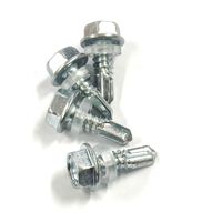 1022 acier au carbone galvanisé rondelle hexagonale perceuse queue vis PVC tampon combinaison bride auto-perçage vis mesure métrique