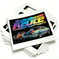 Autocollants en coquille d'œuf personnalisés Teddy Graffiti Logo de sécurité DIY Autocollants en vinyle adhésifs destructeurs Autocollants en coquille d'œuf holographiques