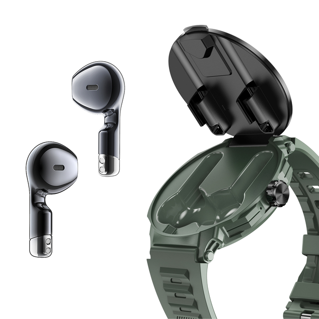 240mah 28mah TWS BT D11 Smart Call Watch with Earphone Wireless Communication Sports Mode Music Control 1.46 TFT Smart Bracelet