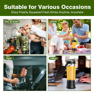 Licuadora Personal Inalámbrica, Licuadora Portátil para Batidos y Smoothies, Resistente al Agua, 20 oz, Libre de BPA, Autolimpiante, Mini Licuadora de Viaje - Product Image 5