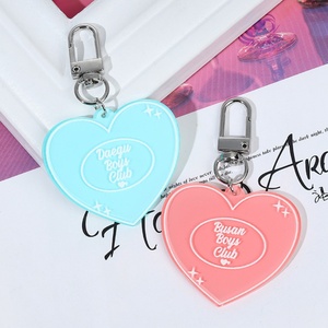 Wholesale Custom Printing Glitter Acrylic Keychain Custom Heart Shape Hotel <b>Key</b> Tag Keychain - Product Image 4