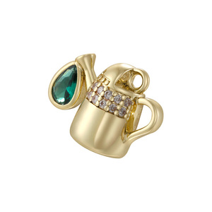 Tesoros Diarios Dorados para |   Dijes de Latón Chapados en Oro de 18K, Modernos, para Fabricación de Joyería DIY |   Colgantes de Café, Música y Cócteles - Product Image 6