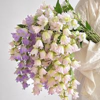 Carillon éolien suspendu fleur artificielle orchidée murale plante verte décoration fausse fleur ornement