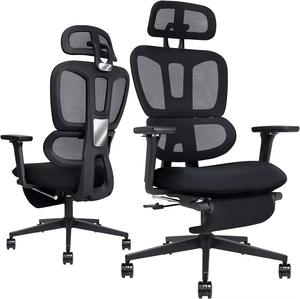 Silla Giratoria Ergonómica de Respaldo Alto con Reposapiés, Reposacabezas y Reposabrazos Ajustables en 2D - Product Image 1