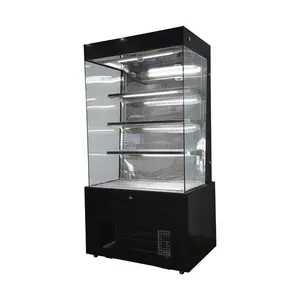 Vegetable Fruit Fresh Refrigerator Vertical Display Showcase Milk Air Cooler Open Chiller