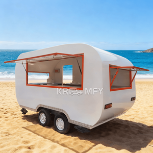 Camión Móvil para Hot Dogs, Carrito de Comida Callejera, Remolque Comercial con Ventana de Servicio, Contenedor de Bebidas - Product Image 3