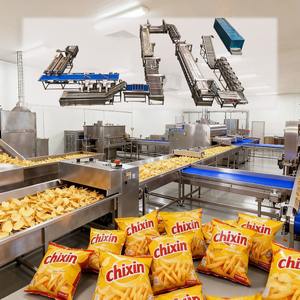 100 kg/h 200 kg/h 300 kg/h 500 kg/h 1000 kg/h automatico patatine fritte fresche congelate macchina per la produzione di patatine fritte - Product Image 1