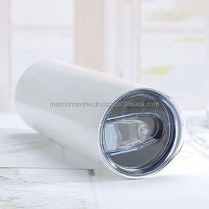 USA Warehouse <b>2</b> Days Delivery 20OZ White Sublimation Blanks Stainless Steel Skinny Straight Tumblers Straw Business Gifts - Product Image 5