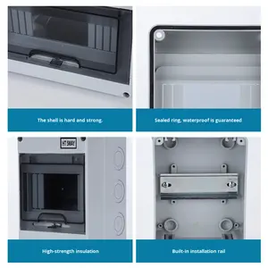 IP65 <span class=keywords><strong>HA</strong></span> HT kotak distribusi daya listrik antiair plastik kotak penutup ABS instrumen elektronik distribusi Mcb - Product Image 2