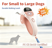 Ferngesteuertes Hunde-Bellhalsband Trainingsgerät mit Piepton, Vibration, Schock, Wasserdichter Empfänger und Einziehbare Leine für Hunde