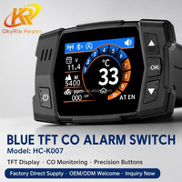 Calentador de Aire Diésel con Alarma de CO, Controlador TFT LCD, Control Remoto Bluetooth, 1-8KW para Calefacción de Estacionamiento, OEM Fábrica OkyRie