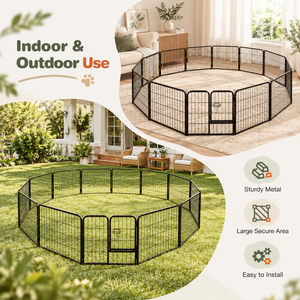 Corral Metálico Sólido y Seguro para Perros, Plegable y Portátil, para Ejercicio en Interiores y Exteriores, para Perros Pequeños, Medianos y Grandes - Product Image 6