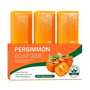 Jabón <span class=keywords><strong>de</strong></span> Caqui Desodorante, Control <span class=keywords><strong>de</strong></span> Olor Corporal, Limpieza Profunda, Hidratante, Jabón Natural Diario para Cara y Cuerpo, para Mujeres y Hombres, 100g, OEM - Product Image 3