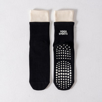 Chaussettes de Pilates personnalisées en demi-éponge à double revers, respirantes, de qualité supérieure, pour femmes, pour le yoga