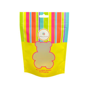 ถุงซิปสีดำด้านคุณภาพสูงแบบกำหนดเองสำหรับบรรจุภัณฑ์ขนมเยลลี่พลาสติกรีไซเคิลพร้อมซิป - Product Image 4