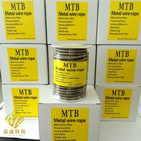 Cordon anti-statique en fibre d'acier inoxydable à conductivité électrique permanente, durable, tressé, argenté, 6 mm