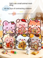 Sacs cadeaux mignons en forme d'animaux de dessin animé, sachets souples à fermeture à nouer de qualité alimentaire pour snacks et bonbons, personnalisables en couleur